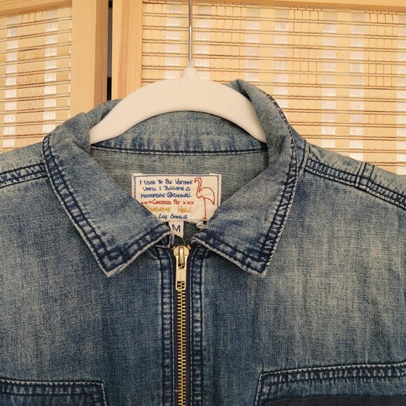 FREE PEOPLE Sandrine Rose Zip Denim Jumpsuit NWT - Picture 7 of 7